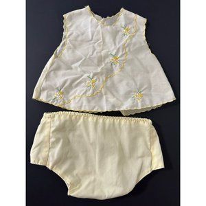 Cradle Togs Baby Girl 0 - 6 Months Yellow Dress Set Vintage